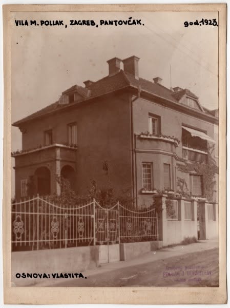Pantovčak 1923. godine. Vila Pollak